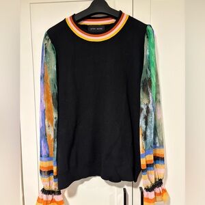 Avery Rayne chiffon sleeve sweater